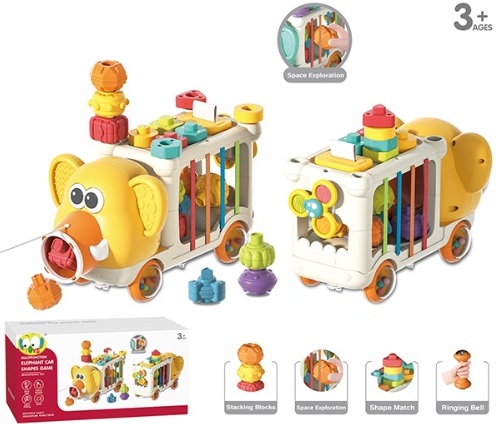 Слонче Сортер с Множество Развиващи Игри 32×16×16 см